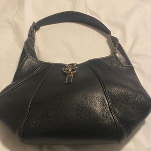 Salvatore Ferragamo Black Leather Hobo Bag